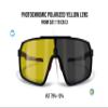 Bertoni Sports Cycling MTB Sunglasses Men Women Photochromic Polarized Yellow Lens Optical RX Carrier acc. - GEMINI view 2