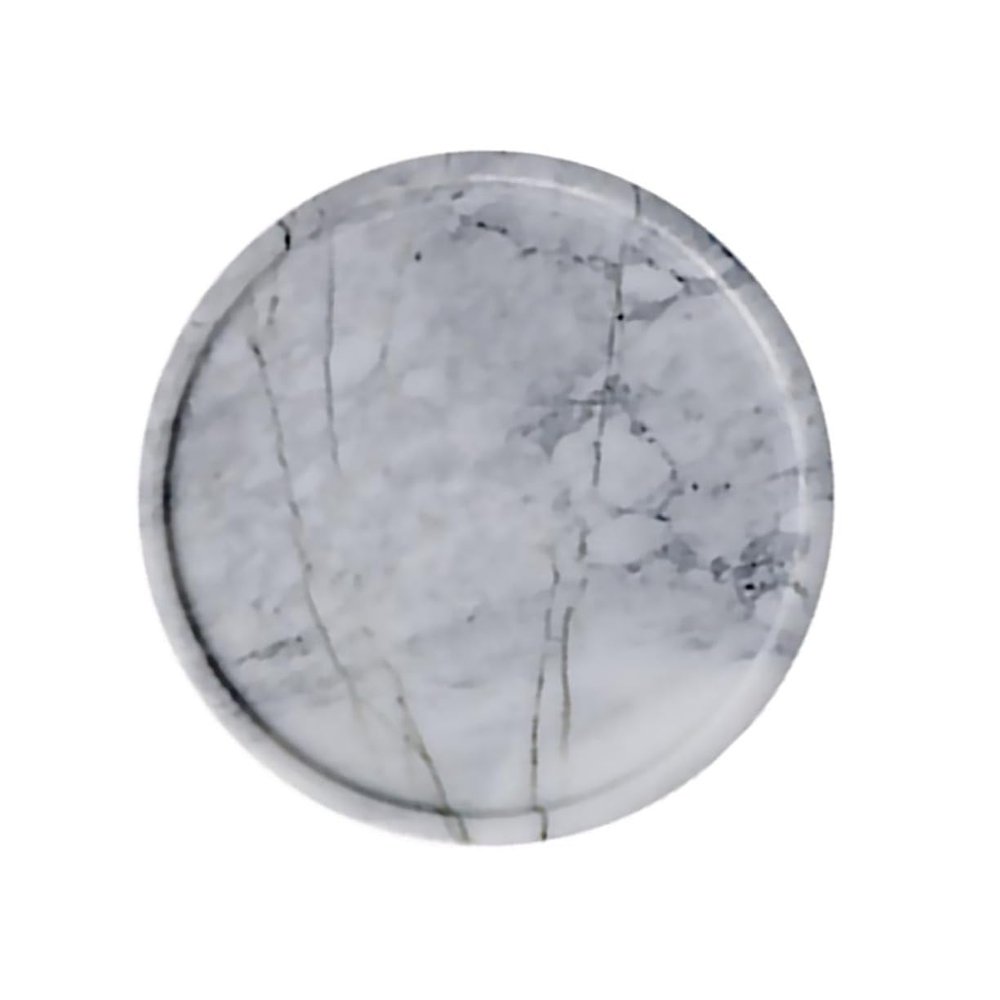 MAGICLULU Natural Marble Trays Tiered Decor Plate Dessert Dish Jewelry Dishes Snack Storage Grey