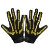 Glorious Traders Football Gloves, Adult and Youth Football Gloves Men & Women's - Ultimate Performance Booster Football Gloves Adult with Super Sticky Grip (Gold, Adult Small) view 1