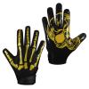 Glorious Traders Football Gloves, Adult and Youth Football Gloves Men & Women's - Ultimate Performance Booster Football Gloves Adult with Super Sticky Grip (Gold, Adult Small) view 2