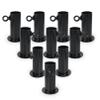 Aoneky 1-3/8 Inch Base Plate Foot Pads, Pack of 10, Heavy Duty Metal Ground Base for Canopy Pole, Batting Cage Frame, DIY Carport and Shelter Stabilization