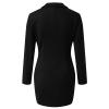 Women's Casual Long Sleeve Blazer Jackets Notched Collar Double Breasted Elegant Wrap Dress Work Blazers with Pockets view 4