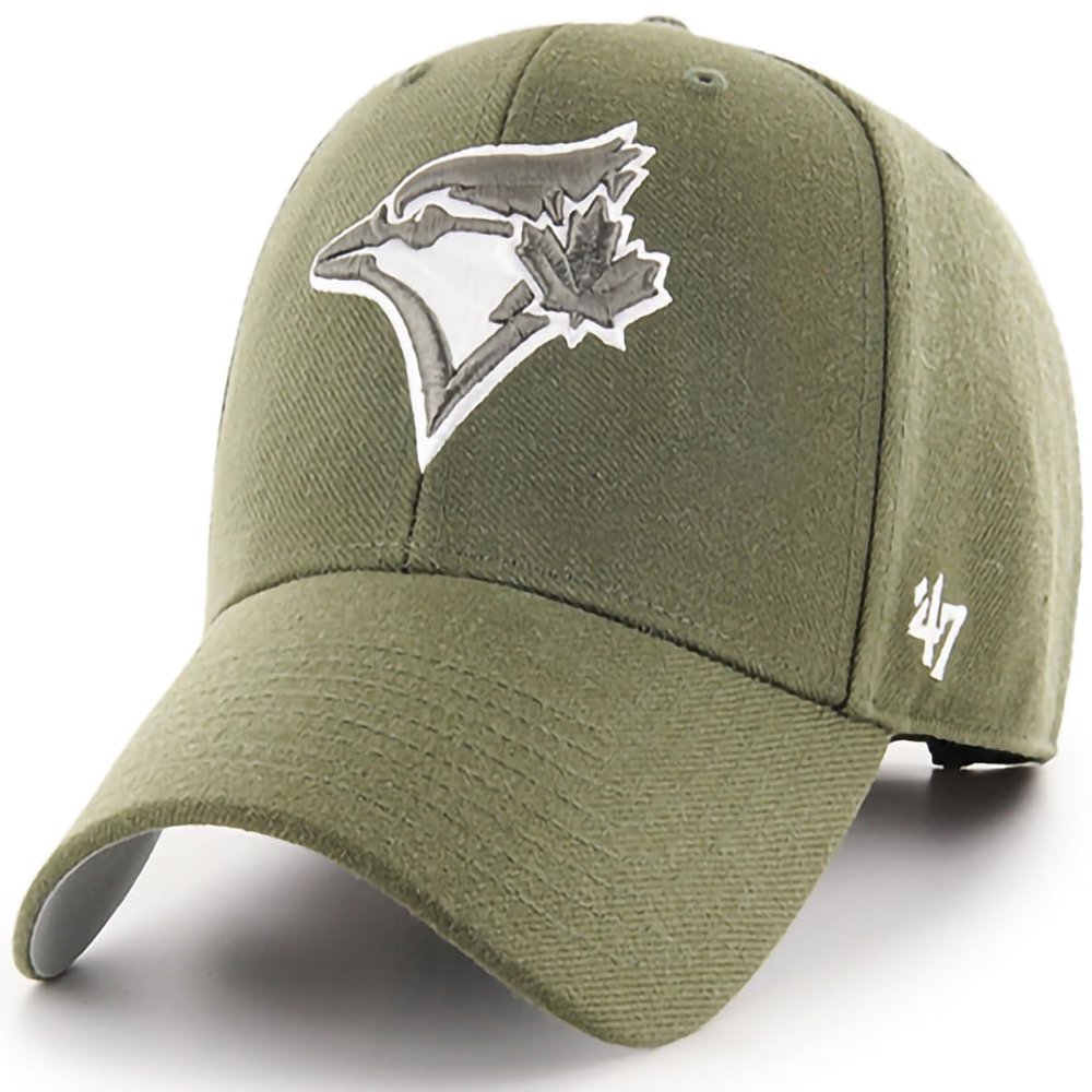 47 Brand MLB Sandalwood Team Color Primary Logo MVP Adjustable Structure Baseball Cap Hat, Adult One Size Fits All - Toronto Blue Jays Sandalwood