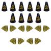 Anderson's Black and Gold Pom Poms and Go Fight Win Megaphones, Set of 20, Plastic Megaphones, Sports, Fan Gear, Homecoming, Cheerleaders view 2