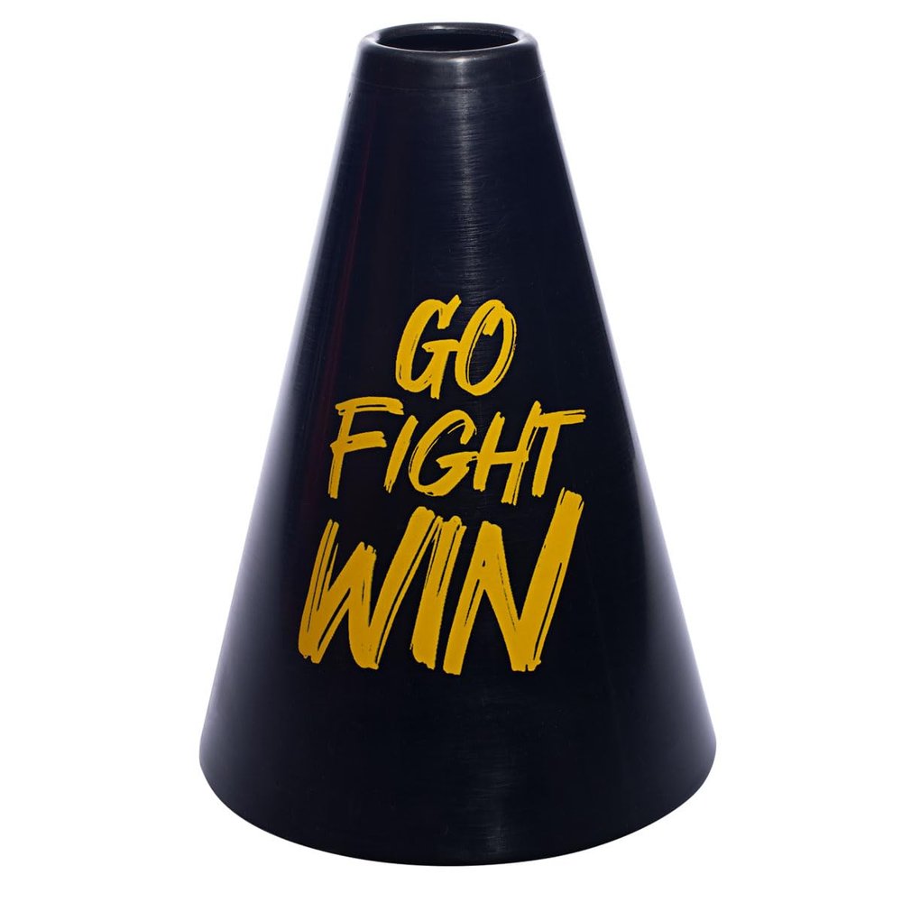 Anderson's, Go Fight Win Black and Gold Megaphones, 7 Inches, Set of 50, School Colors, Fan Gear, Noisemakers, Cheerleader Accessories, Team Spirit