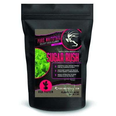Pure Whitetail Sugar Rush | Select Seed Blends | Easiest Deer Feeder | Late Season Whitetail Deer Food Plot | Turnip, Sugar Beet, Winfred Forage Brassica Seeds | 5 lb Bags | 3-Pack