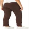 Zac & Rachel Women's Millennium Fabric - Slim Leg Pull-On Pant, Chocolate, 20W view 3