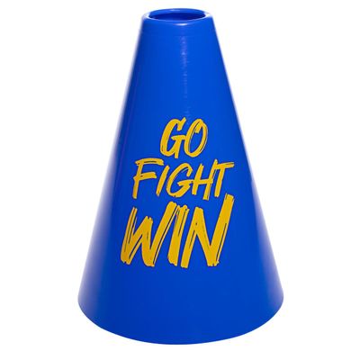Anderson's, Go Fight Win Blue and Gold Megaphones, 7 Inches, Set of 20, School Colors, Fan Gear, Noisemakers, Cheerleader Accessories, Team Spirit