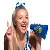 Anderson's, Go Fight Win Blue and Gold Megaphones, 7 Inches, Set of 20, School Colors, Fan Gear, Noisemakers, Cheerleader Accessories, Team Spirit view 3