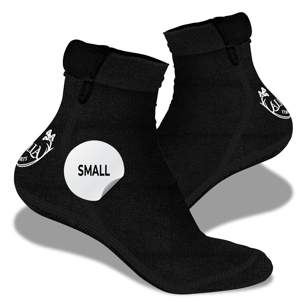 CallaSports Neoprene Beach Socks - Water and Sand Socks for Men and Women (XX-Large, Black)