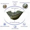 Portable Hammock Lightweight Portable Camping Hammock and Tent Awning Rain Fly Tarp Waterproof Mosquito Net Hammock Canopy Nylon Hammocks (Color : Green and Camouflage) (Green and Green) view 3