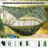 Portable Hammock Lightweight Portable Camping Hammock and Tent Awning Rain Fly Tarp Waterproof Mosquito Net Hammock Canopy Nylon Hammocks (Color : Green and Camouflage) (Green and Green) view 4