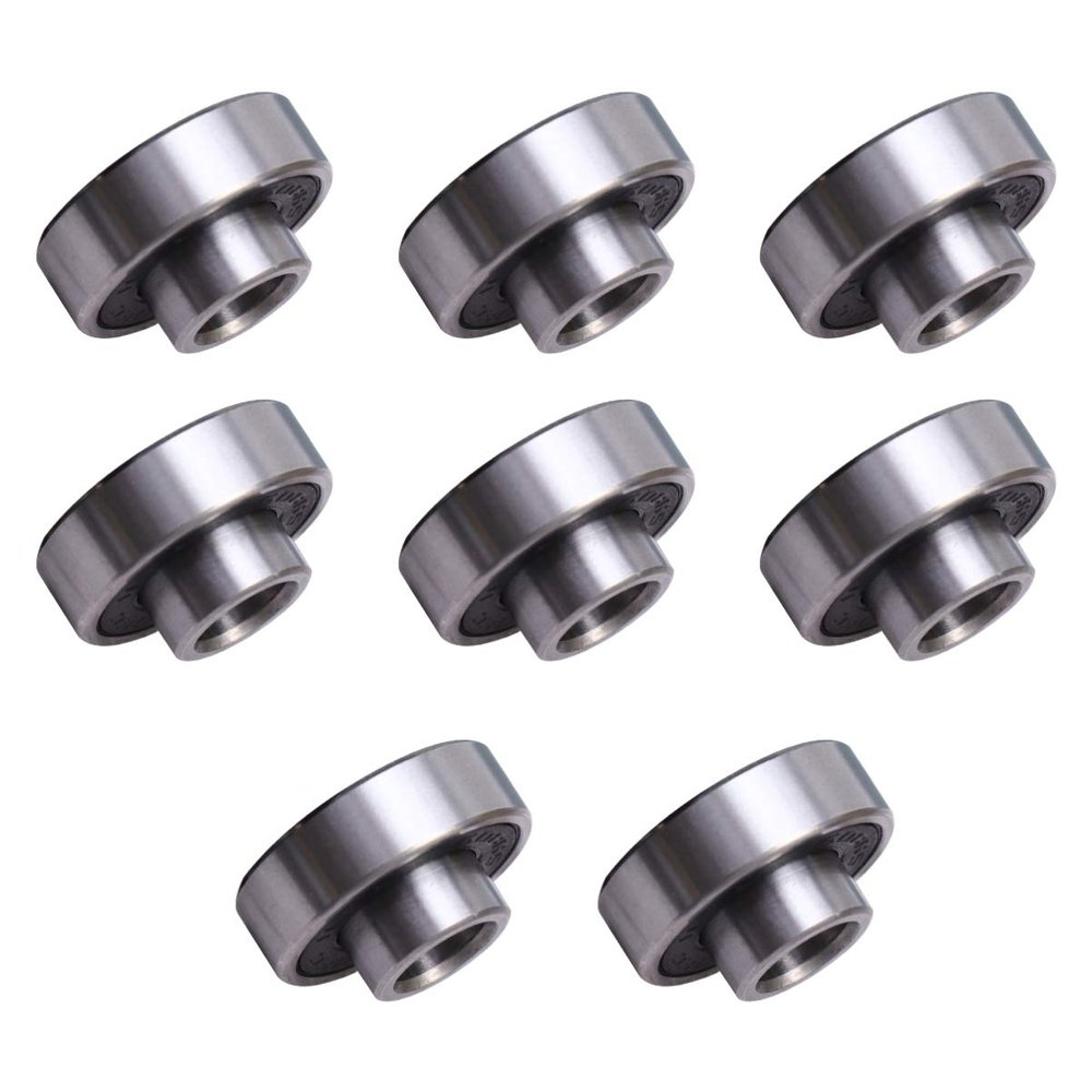 GOOHOCHY Integrated Skateboard Wheel Bearings 8pcs 608 2rs High Speed Rolling Bearings Black Durable for Skaters