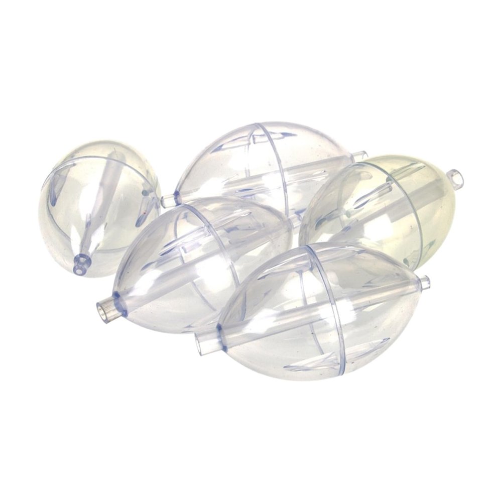 Worparsen Oval Fishing Bobber Bubble Float Kit Adjustable Portable Water Filling Slip Cast Spin Bobber Kit 5pcs Fishing Oval Bubble Float Transparent
