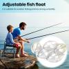 Worparsen Oval Fishing Bobber Bubble Float Kit Adjustable Portable Water Filling Slip Cast Spin Bobber Kit 5pcs Fishing Oval Bubble Float Transparent view 3