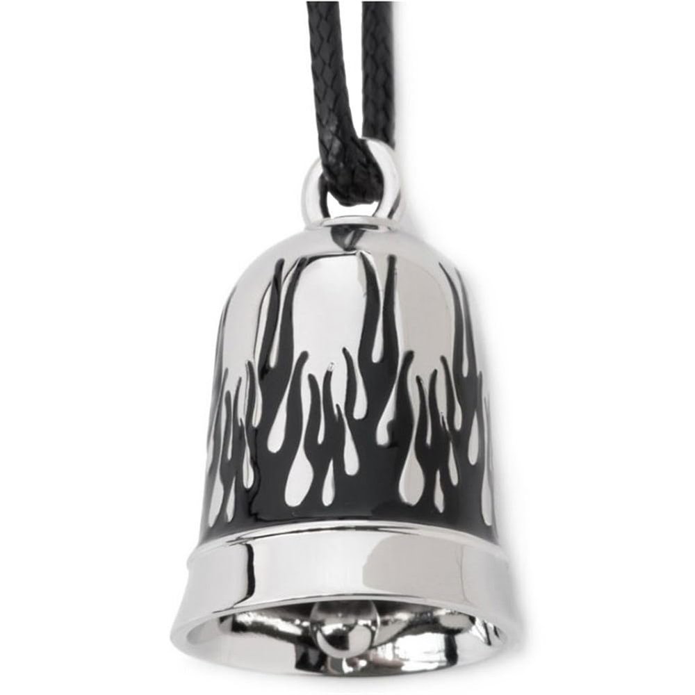 Harley-Davidson Contrasting Black Flames Ride Bell - Silver Plating