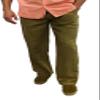 short fin Men's Drawstring Linen Pants (Taupe40x30 L8022) view 1