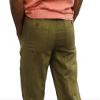 short fin Men's Drawstring Linen Pants (Taupe40x30 L8022) view 4
