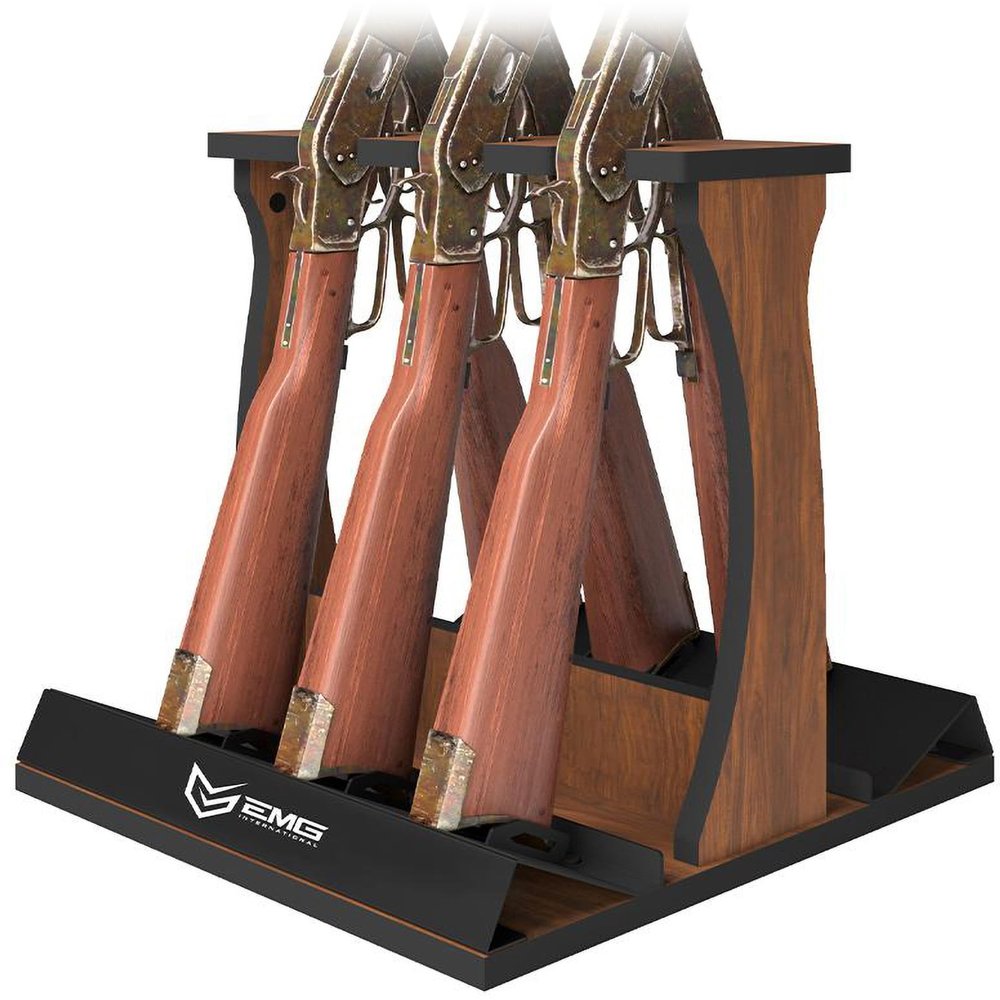 Evike EMG Wooden Organizational Gun Rack/Display Stand (Capacity: 6 Long Guns)
