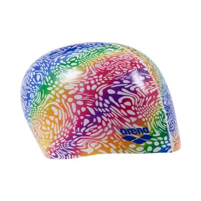 Arena HD Unisex Elastic Silicone Swim Cap for Adults, Training Water Sports Fitness Swimming Gear, Chlorine Protection Pool Hat, Pride, One Size