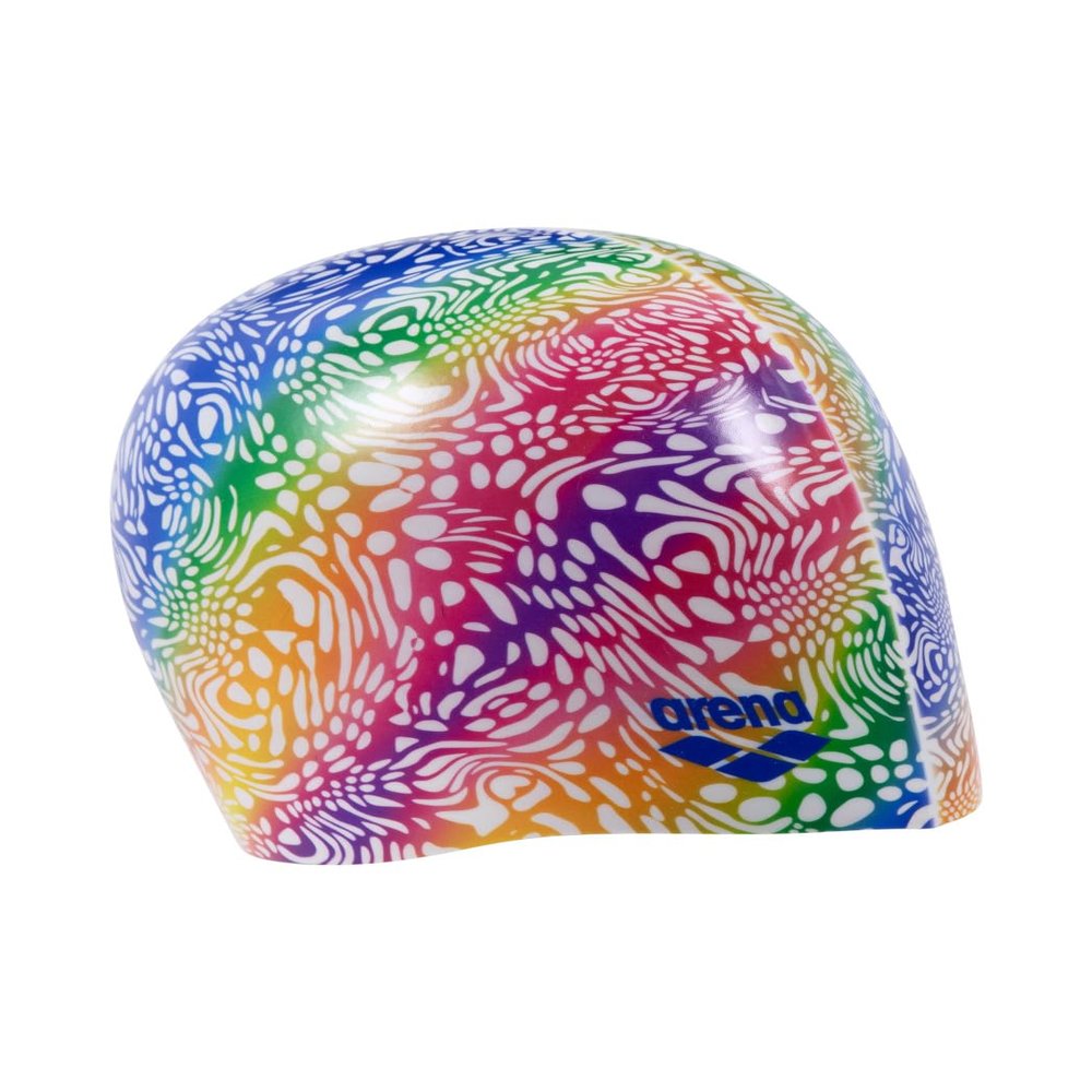 Arena HD Unisex Elastic Silicone Swim Cap for Adults, Training Water Sports Fitness Swimming Gear, Chlorine Protection Pool Hat, Pride, One Size