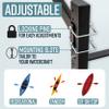 Teal Triangle Adjustable Freestanding Kayak Storage Rack, Holds 8 Kayaks view 3