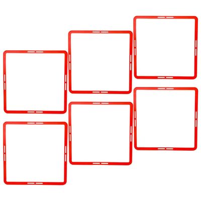 Yardwe 6pcs Square Agility Rings Speed Rings Youth Agility Footwork Training and Speed Hurdles Ladder Fitness Equipment Sport Workout Home Gym