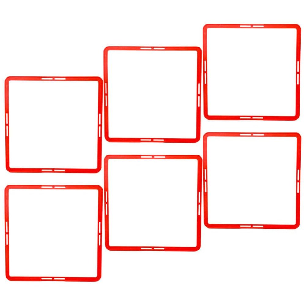 Yardwe 6pcs Square Agility Rings Speed Rings Youth Agility Footwork Training and Speed Hurdles Ladder Fitness Equipment Sport Workout Home Gym