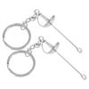 Yardwe 2pcs Fencing Keychain Unique Sports Accessory for Fencing Enthusiasts Creative Backpack Pendant and Bag Adornment Delicate Design view 1