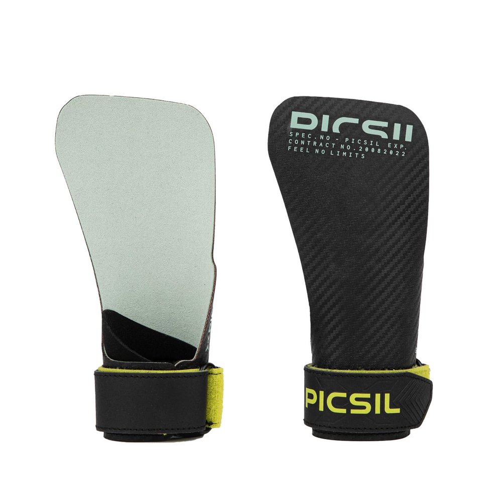 PICSIL Hawk Grips+ Wristbands + Bag, Use Without Magnesium, Grip on All Supercies and Bars, Designed for All Athletes, Crosstraining Gloves (Moonless, G)