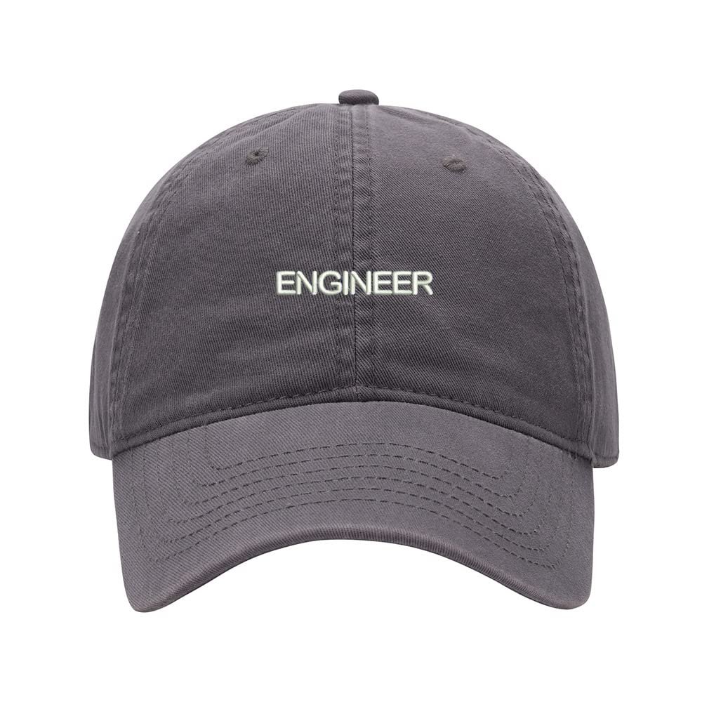 Baseball Cap Men Women Engineer Embroidered Unisex Classic Adjustable Strapback Dad Hat (7 1/2,Grey)