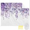 Beach Blanket Waterproof Sandproof Beach Mat,Spring Purple Eucalyptus Leaves White Picnic Blankets with Sand Pockets and Stakes,Pastoral Foliage Leaves Outdoor Pad for Seaside,Travel,Camping 83x79In view 1