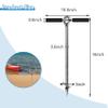 WTMORE Sand Anchor, 18" Length Auger to The Beach and Sandbar,Chromium-Plated Steel Beach Anchor with Removable Handle, Bungee Line & Carry Bag, Boat Sand Anchor Pole for Jet Ski PWC Pontoon Kayak view 3