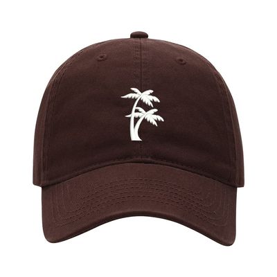 Baseball Cap Men Women Palm Tree Embroidered Unisex Classic Adjustable Strapback Dad Hat (7 1/2,Brown)