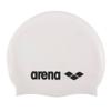 Arena Classic Junior Silicone Unisex Swim Cap for Girls and Boys Comfortable Durable Kids Pool Bathing Cap, One Size, White/Black