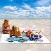 Beach Blanket Waterproof Sandproof Beach Mat,Easter Egg Blue Farm Truck White Picnic Blankets with Sand Pockets and Stakes,Pink Floral Blossom Outdoor Pad for Seaside,Travel,Camping,Hiking 118x108In view 2