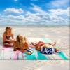Beach Blanket Waterproof Sandproof Beach Mat,Watercolor Gradient Poppy Flower Blossom Picnic Blankets with Sand Pockets and Stakes,Spring Floral Illustration Outdoor Pad for Seaside,Travel 83x79In view 2