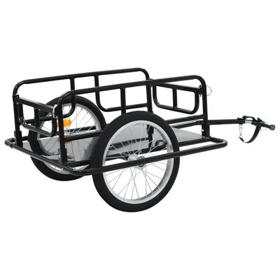 Timoau Bike Cargo Trailer, Bicycle Trailer, Heavy-Duty Bike Wagon Cart, Foldable Compact Storage with Hitch, Tow Behind Utility Cargo Trailer for Stuff, Groceries, Luggage, Tools, 110 lbs Max Load