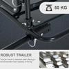 Timoau Bike Cargo Trailer, Bicycle Trailer, Heavy-Duty Bike Wagon Cart, Foldable Compact Storage with Hitch, Tow Behind Utility Cargo Trailer for Stuff, Groceries, Luggage, Tools, 110 lbs Max Load view 2