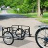 Timoau Bike Cargo Trailer, Bicycle Trailer, Heavy-Duty Bike Wagon Cart, Foldable Compact Storage with Hitch, Tow Behind Utility Cargo Trailer for Stuff, Groceries, Luggage, Tools, 110 lbs Max Load view 3