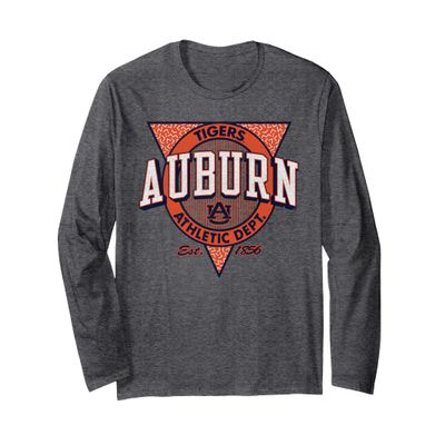 Auburn Tigers Retro Triblock Officially Licensed Long Sleeve T-Shirt