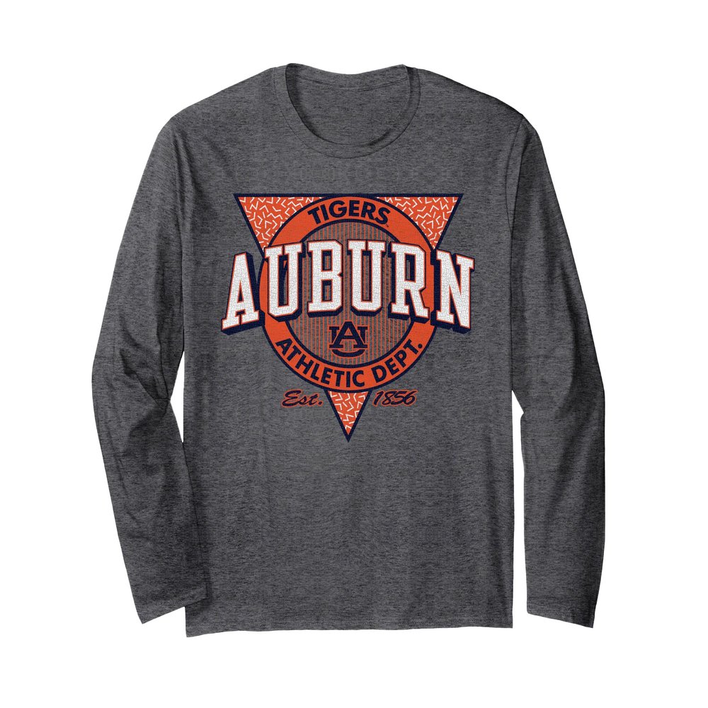 Auburn Tigers Retro Triblock Officially Licensed Long Sleeve T-Shirt