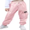 SANGTREE Girls Cargo Pants Drawstring Elastic Waist Loose Tapered Multi Pockets Cargo Jogger Pants for Girl,Light Pink,6-7 Years Little Kid = Tag 130 view 1