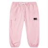 SANGTREE Girls Cargo Pants Drawstring Elastic Waist Loose Tapered Multi Pockets Cargo Jogger Pants for Girl,Light Pink,6-7 Years Little Kid = Tag 130 view 3