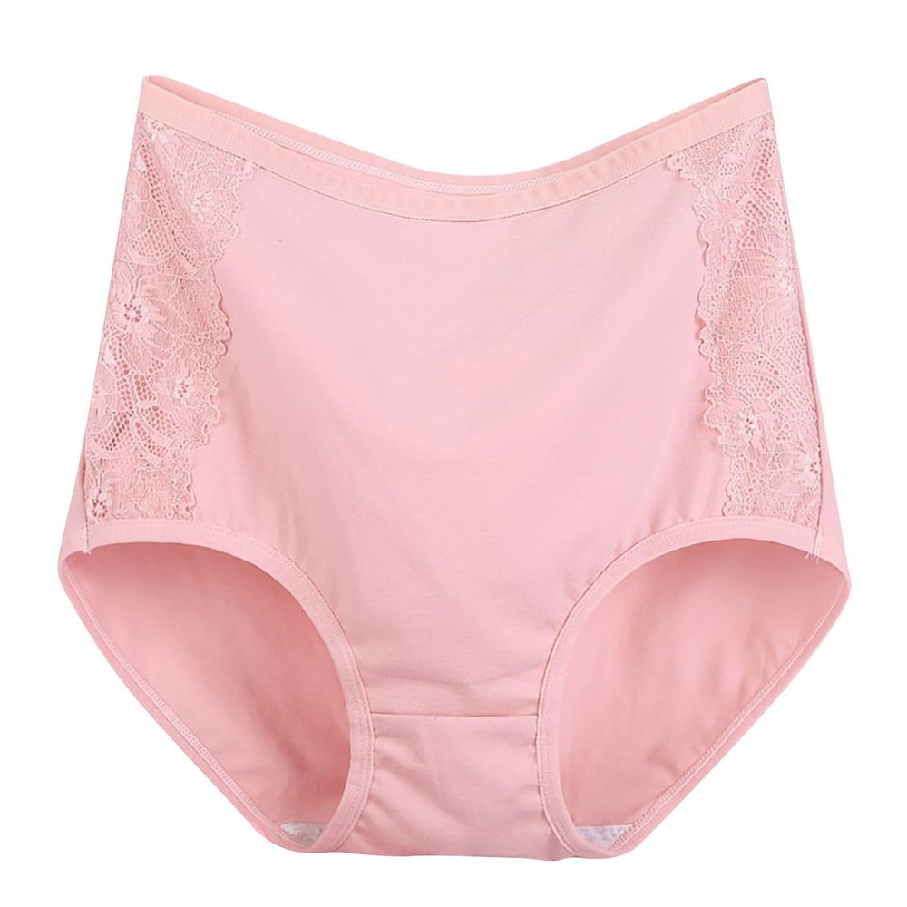 Women's Cotton High Waisted Brief Underwear No Show Seamless Invisible Ladies Plus Size Soft Stretch Cheeky Panties