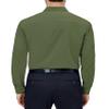 Alimens & Gentle Mens Dress Shirts 4-Way Stretch Long Sleeve Collared Casual Solid Wedding Dating Button Down Shirt Olive Green view 2