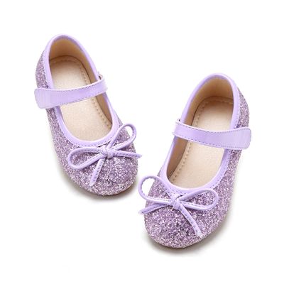 Otter MOMO Toddler/Little Girls Mary Jane Ballerina Flats Shoes Slip-on School Party Purple Dress Shoes Size 8