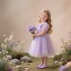 Otter MOMO Toddler/Little Girls Mary Jane Ballerina Flats Shoes Slip-on School Party Purple Dress Shoes Size 8 view 2