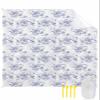 Beach Blanket Waterproof Sandproof Beach Mat,Spring Watercolor Flower Blossom Picnic Blankets with Sand Pockets and Stakes,Pastoral Botanical Illustration Outdoor Pad for Seaside,Travel 83x79In view 1