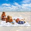 Beach Blanket Waterproof Sandproof Beach Mat,Spring Watercolor Flower Blossom Picnic Blankets with Sand Pockets and Stakes,Pastoral Botanical Illustration Outdoor Pad for Seaside,Travel 83x79In view 2